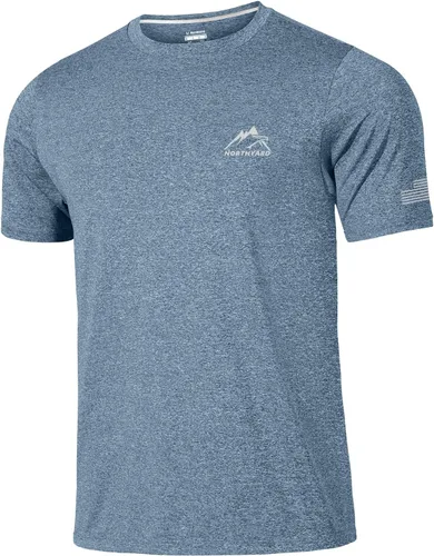 Vista 10 de NORTHYARD Camisetas de entrenamiento para correr para hombre, secado rápido Verde Armada (ArmyGreen)