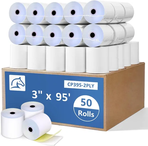 Vista 8 de Rollos de papel térmico de recibo de 2 1/4 "x 50' 50 rollos, papel de recibo sin BPA