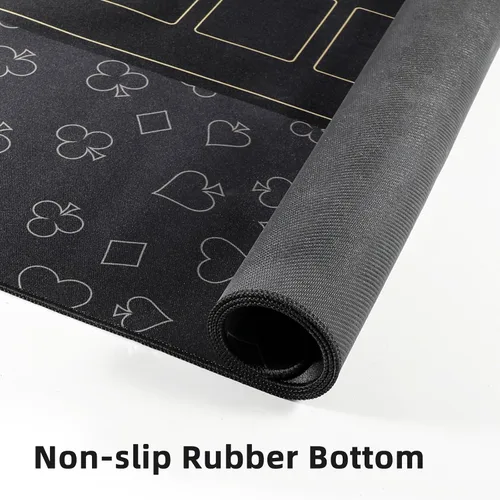 Vista 2 de GUTSHOT Alfombrilla de Póquer Plegable de Calidad de Casino Paño de Mesa de Póquer Resistente al Agua, Multi-Spandex Suave Juego Impermeable
