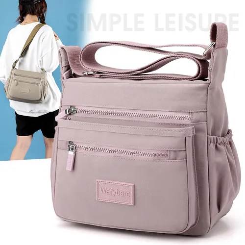 Vista 2 de MISOFE Bolsos de hombro para mujer, bolsa de viaje de nailon impermeable
