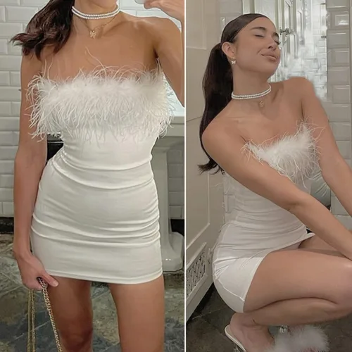Vista 5 de Vestido de satén con tirantes delgados para mujer, de verano, color liso, fruncido, sin mangas, vestido de fiesta para playa, cóctel, discoteca