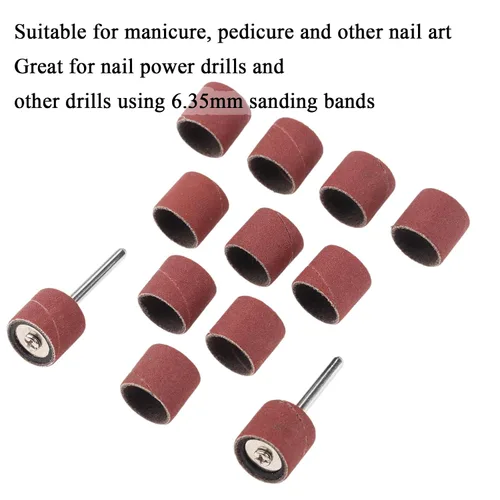 Vista 3 de 100 unids bandas de lijado 320 grit tambores mangas para DREMEL herramientas rotativas 4.7 in Polishing sand sleeve accessories, durable abrasive