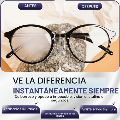 Vista 7 de Spray limpiador de lentes de gel para gafas, kit limpiador de lentes de varios tamaños