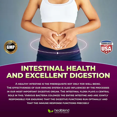 Vista 8 de healblend Probiotic Caps Cápsulas de suplemento dietético, probióticos para mujeres y hombres Salud digestiva, apoyo del sistema inmunológico, sin