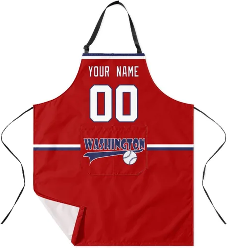 Vista 26 de ANTKING Custom Apron with Pocket Custom Any Name and Any Number Gifts for Dad Men Fans
