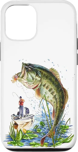 Vista 28 de Fishing Graphic Large Mouth Bass Fish - Fisherman Case for iPhone 17