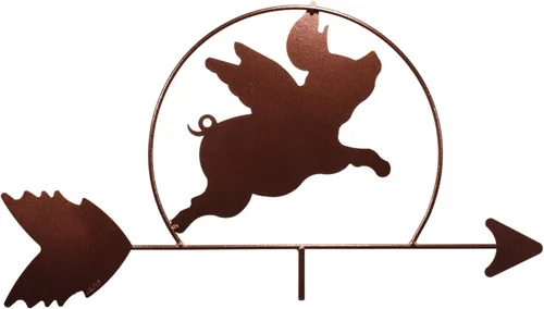 Vista 4 de SWEN Products Flying Pig Piggy Veleta (montaje ajustable incluido)