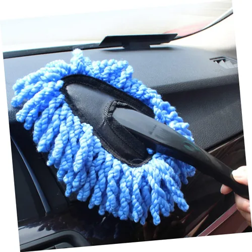 Vista 9 de Cepillo de cera para coche, cepillo para polvo, limpiador interior de coche, mango ergonómico, 4