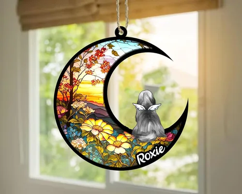 Vista 103 de LOVELYPOD Adorno de Navidad personalizado para perro Basset Hound (marrón) Basset Hound (marrón) adorno para atrapasoles de perro, razas de perros
