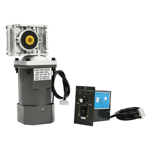 Vista 24 de 15W 10K AC110V 125 RPM Motor reductor de engranajes variable ajustable con controlador de velocidad para la industria