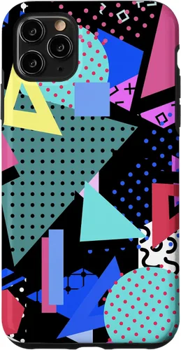 Vista 13 de 80s Geometric Memphis Pattern Vintage 1980s 90s Phone Cover Case for iPhone 17
