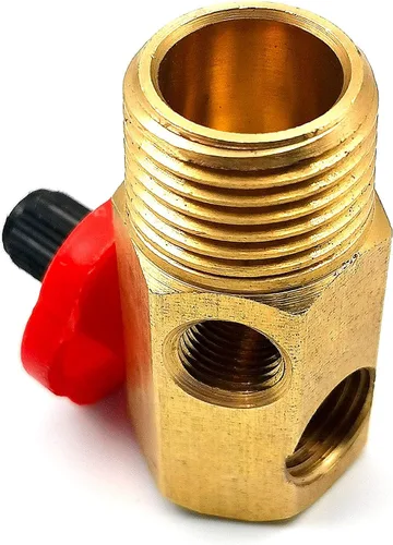 Vista 4 de KIRO&SEEU Herramienta colector de tanque de aire con puerto de llenado, válvula de seguridad de apagado de aluminio y derivación de alivio Tanque