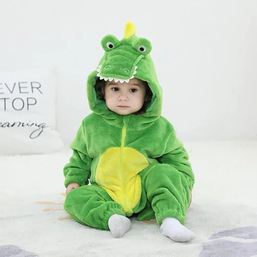 Vista 2 de Plustrong Baby Animal Costumes Unisex Toddler Onesie Halloween Dress Up Romper Baby Halloween Costumes