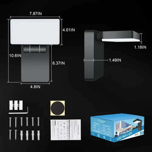 Vista 2 de Lámpara de pared moderna y elegante de 40 W, 3000 lúmenes, cabezal