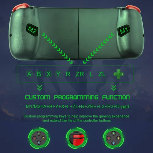Vista 6 de Mobile Game Controller Gamepad for iPhone iOS Android PC Works with iPhone 1514131211X, iPad, Samsung Galaxy, TCL, Tablet, Call of Duty, Roblox