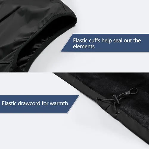 Vista 5 de Heihuohua Chaleco de forro polar suave para hombre, chaqueta ligera sin mangas con cremallera completa