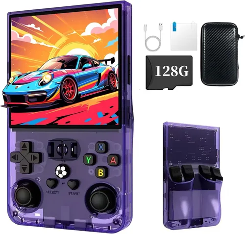 Vista 9 de Consola de juegos retro R36MAX (nueva actualización R36S) - Pantalla IPS 4K HD de 4.0 pulgadas, 128 GB precargados más de 22,000 juegos retro