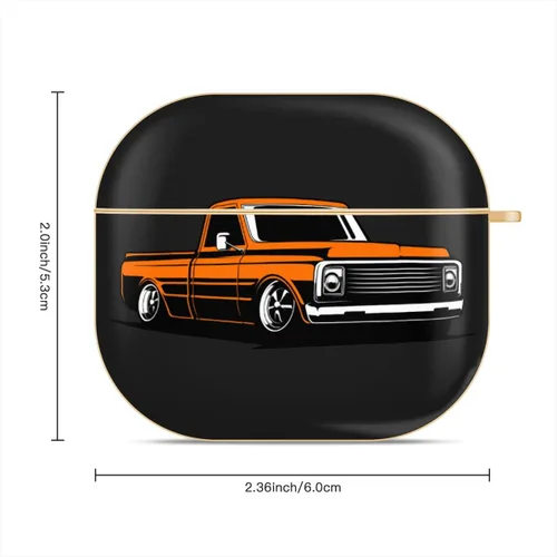 Vista 4 de Funda compatible con AirPods 3 de 3ª generación chapada en oro con llavero protector duro Gen 3 diseñada para Apple AirPod de 3ª generación 2021