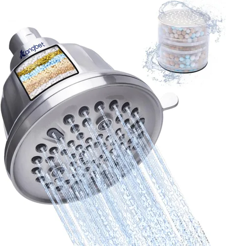 Vista 10 de Cabezal de ducha filtrado, filtro de cabezal de ducha para agua dura, cabezal de ducha desmontable para sustancias nocivas de agua dura, mejora