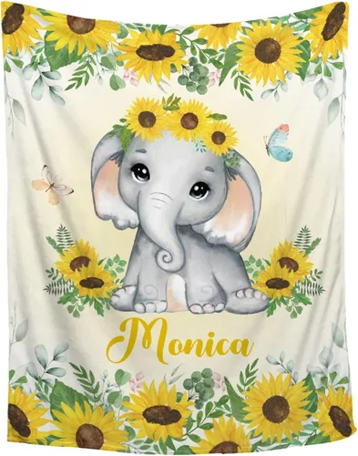 Vista 28 de Manta de bebé personalizada con ciervos florales, manta personalizada de ciervos con nombre para bebé, manta de recepción personalizada de ciervos