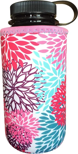 Vista 47 de Funda de neopreno para botella de agua Koverz, funda de neopreno, se ajusta a botellas de agua de 24-30 oz, lavable y reutilizable, tamaño grande