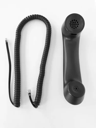 Vista 2 de The VoIP Lounge Auricular de repuesto con cable rizado para Shoretel Mitel IP Phone 420 480 480G 485 655 negro 420 480 480G 485 655