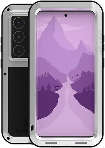 Vista 9 de LOVE MEI Funda de metal para Samsung Galaxy S24 Ultra, resistente al aire libre, de aluminio, de metal, militar, a prueba de golpes, protección Negro
