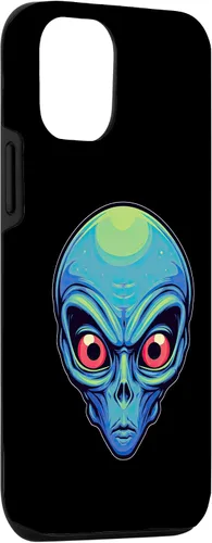 Vista 6 de iPhone 13 Pro Max Alien Face UFO Alien Head Funny Alien Case