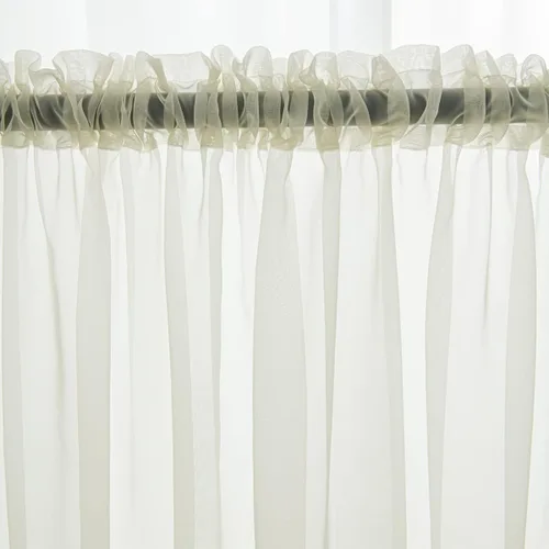 Vista 4 de Cortinas semitransparentes para ventanas de 50 pulgadas de largo, 52 pulgadas de ancho, juego de 2 paneles de cortinas traslúcidas, bolsillo