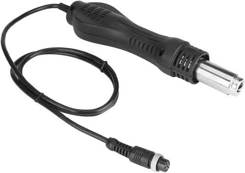 Vista 5 de Mango de pistola de soldadura, negro/plata Conductividad eléctrica Pistola de soldadura de aire caliente Pieza de mano para 858 858D 8858 8586 878