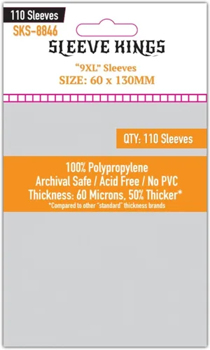 Vista 16 de Sleeve Kings Fundas para tarjetas estándar, 110 unidades, transparentes de 60 micrones de grosor, tamaño mini (1.575 x 3.504 in), compatibles