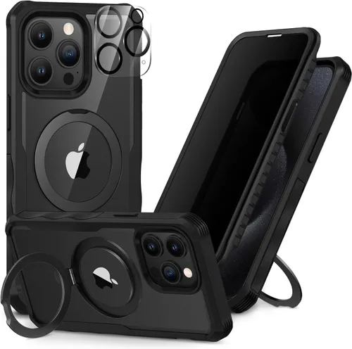 Vista 17 de CENHUFO Funda de privacidad para iPhone 11 Pro, funda de cuerpo completo con protector de pantalla de privacidad de vidrio templado 9H integrado