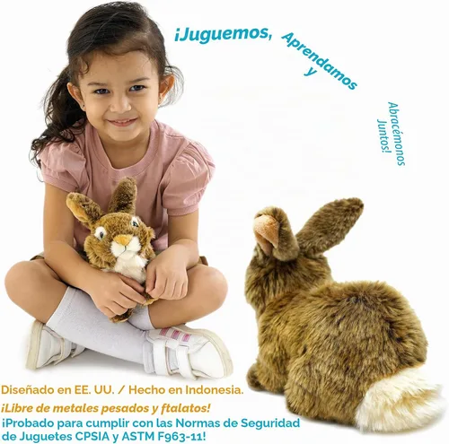 Vista 6 de TigerHart Brigid The Brown Rabbit - Conejito de peluche de 10 pulgadas