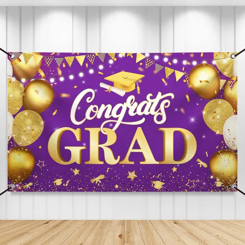 Vista 16 de KatchOn, Xtralarge - Cartel de graduación para patio, decoraciones de graduación 2026-120 x 20 pulgadas, pancarta de felicitación para graduación al