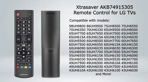 Vista 3 de Xtrasaver Control remoto de repuesto para LG AKB74915305 TV mando a distancia 43UH6030 43UH6100 43UH6500 49UH6030 49UH6090 49UH6100 49UH6500