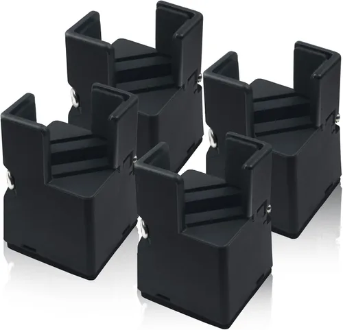 Vista 8 de 4 elevadores de muebles ajustables con abrazadera de tornillo, elevadores de escritorio resistentes para patas de escritorio, elevadores de cama