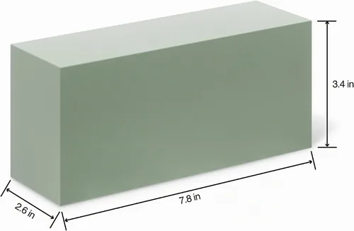 Vista 4 de FloraCraft bloques de espuma seca, 2.625 por 3.5 por 7.875 pulgadas, verde, paquete de 6.