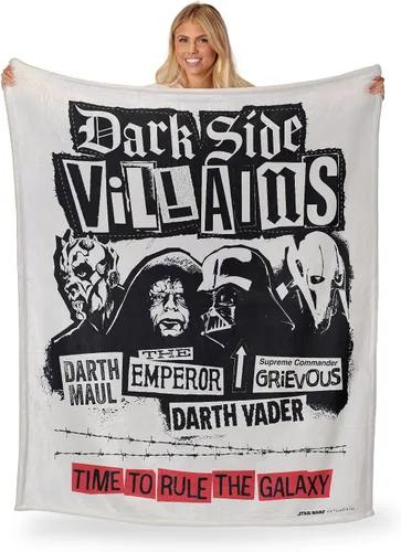 Vista 2 de Northwest Star Wars Manta Decorativa Silk Touch, 40" x 50", Villanos del Lado Oscuro
