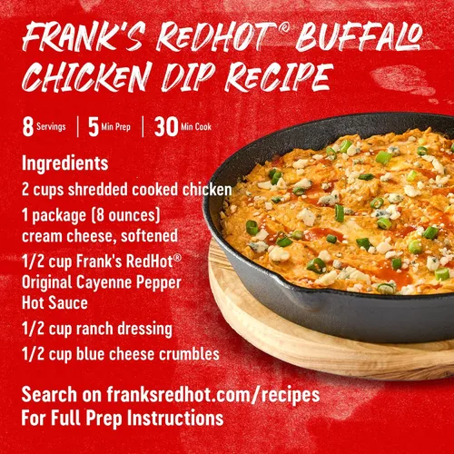 Vista 8 de Frank's RedHot Salsa picante original de pimienta de Cayena (apta para keto), 12 onzas líquidas (paquete de 12)