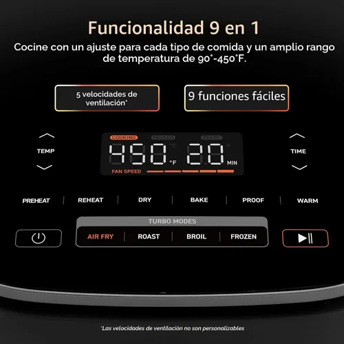 Vista 6 de COSORI Olla a presión eléctrica de 6 cuartos de galón, olla multicocción instantánea 9 en 1 y freidora de aire TurboBlaze de 6.0 cuartos de galón