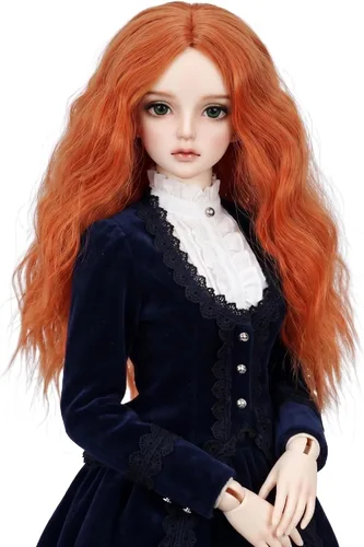Vista 21 de Peluca larga recta de 8-9 pulgadas 1/3 BJD MSD DOD Pullip Dollfie peluca centro de separación DIY fabricación accesorios para el cabello