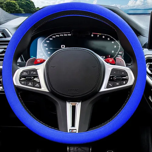Vista 13 de JDDRY Funda para volante, protector de silicona para volante, funda universal para volante de vehículo, funda protectora para volante