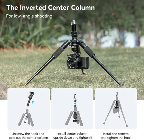Vista 7 de SmallRig VT-20 Mini Trípode de Aluminio, Trípode de Escritorio de 20" con Cabeza de Bola de 360°, Trípodes de Escritorio Compactos para Cámara DSLR