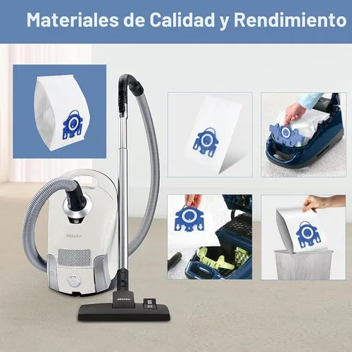 Vista 3 de Paquete de 24 bolsas de vacío 3D Airclean GN compatibles con Miele Classic C1, Complete C1, Complete C2, Complete C3, S400i S600 S2 S5 S8 Series, 6
