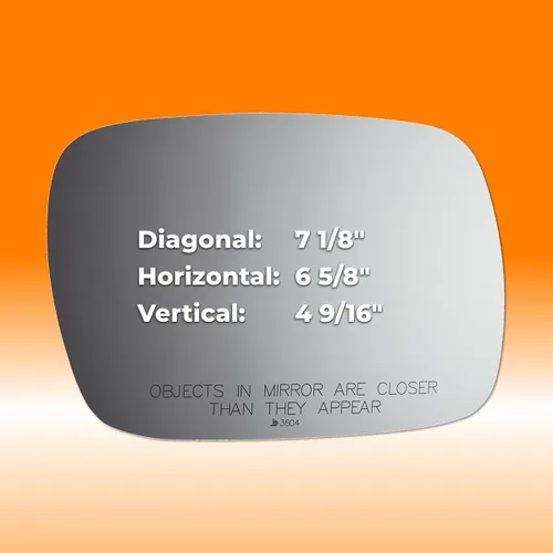 Vista 4 de Burco Espejo retrovisor convexo 3604 para pasajero, reemplazo de ajuste caído, compatible con Jeep Cherokee 1997-2001, bordes lisos para mayor