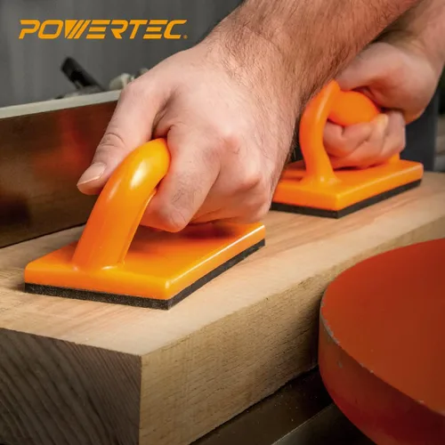 Vista 7 de POWERTEC Bloque de empuje para sierra de mesa, 2 unidades, mango ergonómico con almohadilla antideslizante para sierra de mesa, mesa de enrutador