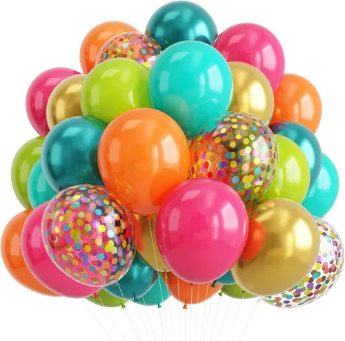 Vista 10 de Globos negros, blancos y dorados, 50 globos de látex de helio de 12 pulgadas, color negro, blanco, crema, beige, dorado metálico, para mujeres