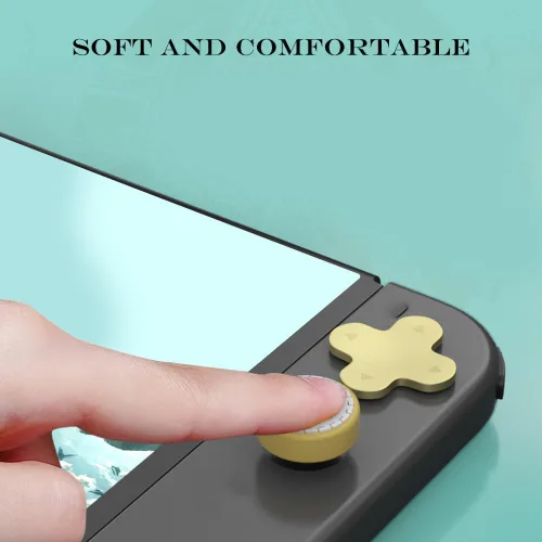 Vista 8 de PERFECTSIGHT Silicone Joycon Thumb Grip Caps, Joystick Cover Compatible with Nintendo SwitchOLEDSwitch Lite,4PCS (Sword Hand-D)