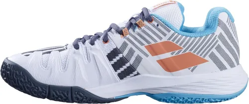 Vista 2 de Babolat Sensa Padel Mujer Zapatos Blanco/Canyon Sunset (talla US 7)