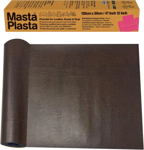 Vista 15 de MASTAPLASTA Cinta de reparación de cuero original, color gris claro, 59.1 x 3.9 in, calidad de tapicería, parche de reparación de cuero rápido y I